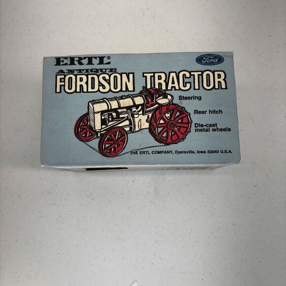VINTAGE ERTL ANTIQUE FORDSON FARM TRACTOR MODEL # 804 BOXED DIE CAST METAL VTG - Picture 8 of 9